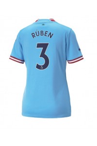 Fotbalové Dres Manchester City Ruben Dias #3 Dámské Domácí Oblečení 2022-23 Krátký Rukáv